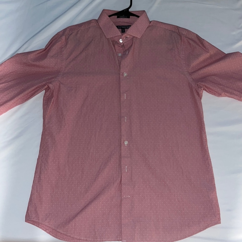 Express Pattern Button Up Shirt - Men’s L (16-16.5)